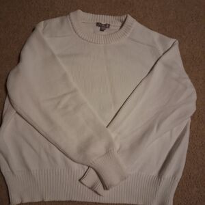 J. Crew Classic Cream Crew Neck Sweater